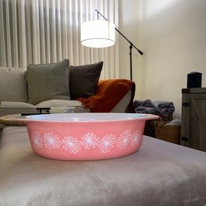 Mrs. Maisel’s Pink Daisy Pyrex Dish (2.5 Qt)